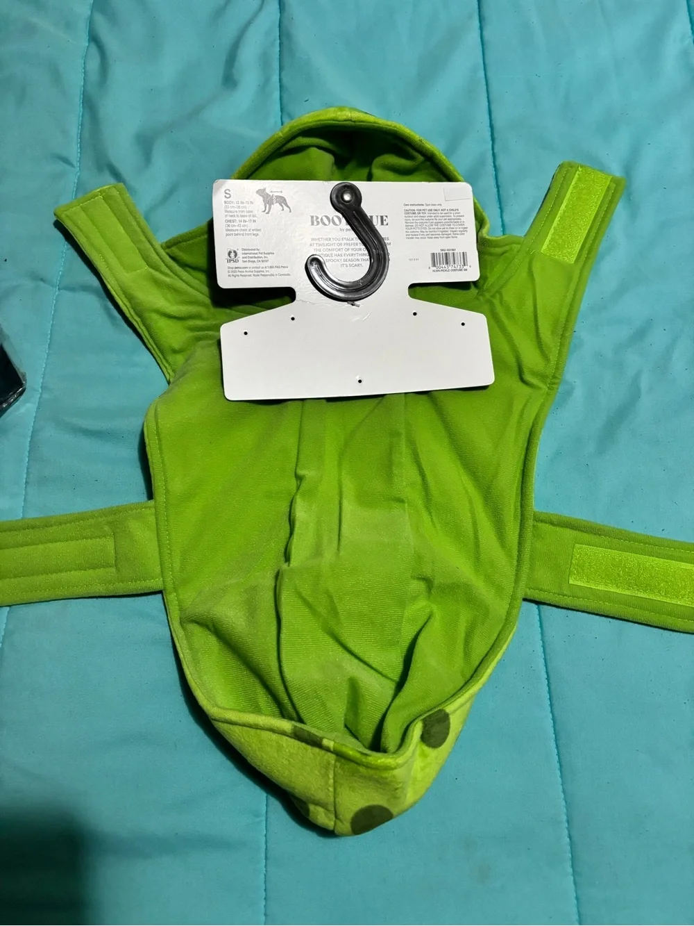 Bootique Green Polka Dot Pet dill pickle costume-“I'm Kind of a Big Dill